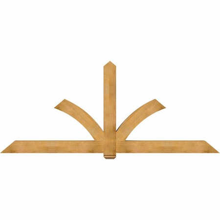 Ekena Millwork Redmond Rough Sawn Timber Gable Bracket, Western Red Cedar, 108"W x 45"H x 6"D x 6"F, 10/12 Pitch GBW108X45X0606RED00RWR